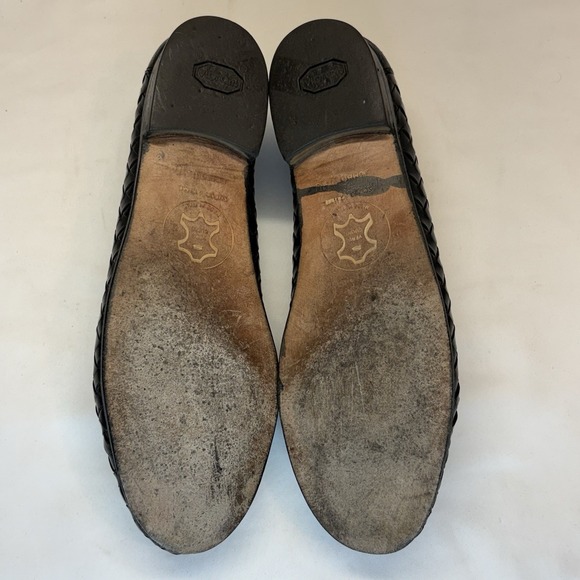 Allen Edmonds St Lucia Loafer Mens 9 D Black Woven Leather Made in Italy main image 7